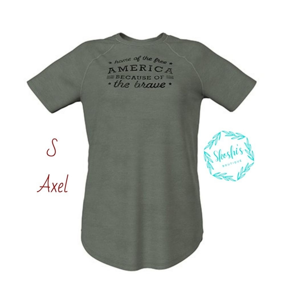 LuLaRoe 4th of July Axel Graphic T-Shirt